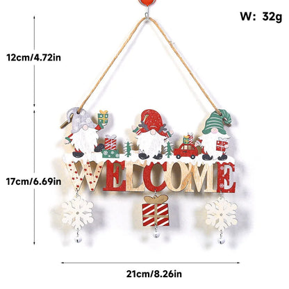Merry Christmas Decor Xmas Tree Wall Ornament Natal Navidad Christmas Hanging Pendant Wooden Crafts 7