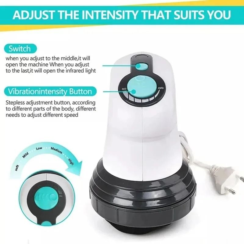 Electric Body Slimming Massager Handheld Infrared Massager For Arm Leg Hip Belly Fat Remover 4