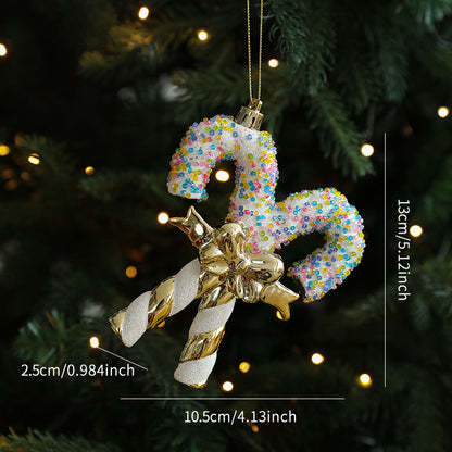 Christmas Tree Ornaments Hanging, Acrylic Crystal Pendant, Snowflake Ornaments , Home Decoration Xmas Gifts