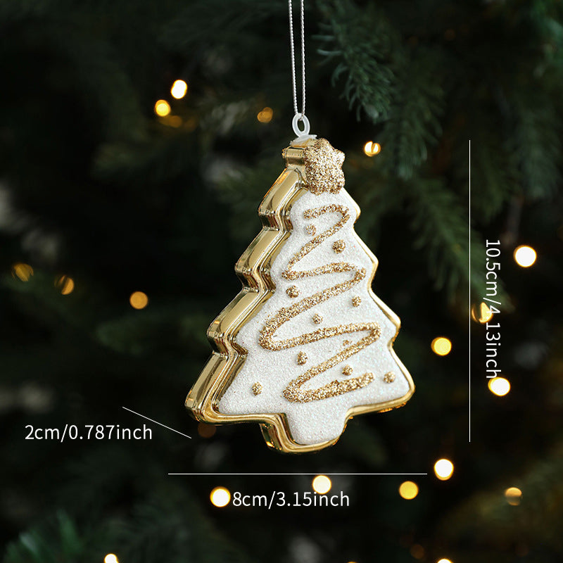 Christmas Tree Ornaments Hanging, Acrylic Crystal Pendant, Snowflake Ornaments , Home Decoration Xmas Gifts