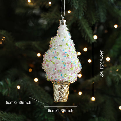 Christmas Tree Ornaments Hanging, Acrylic Crystal Pendant, Snowflake Ornaments , Home Decoration Xmas Gifts
