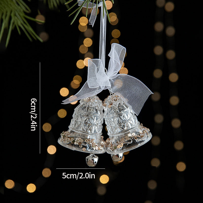 Christmas Tree Ornaments Hanging, Acrylic Crystal Pendant, Snowflake Ornaments , Home Decoration Xmas Gifts