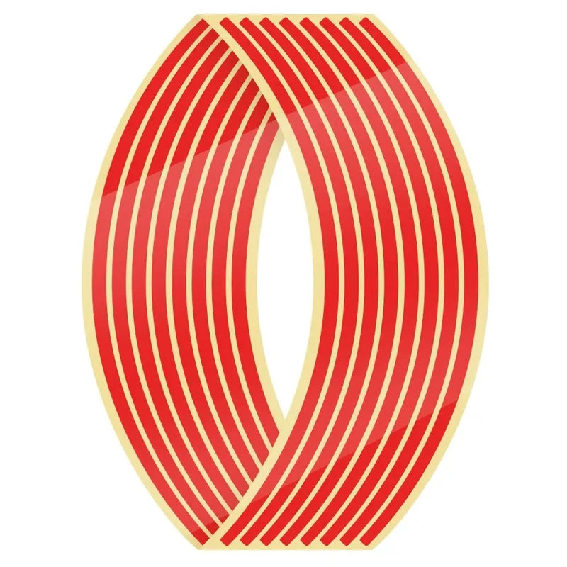 Reflective Motorcycle Wheel Stickers Car Styling Strips Rim Tape Motocross Bike Decals 10