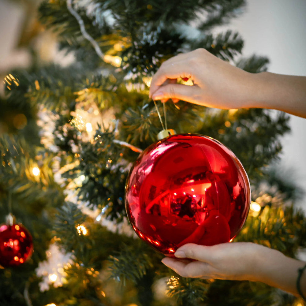 Christmas Ball Decorations Red, Decorative Ornaments for Hotels and Shopping Malls,Vibrant Christmas Colorful Ball Decor