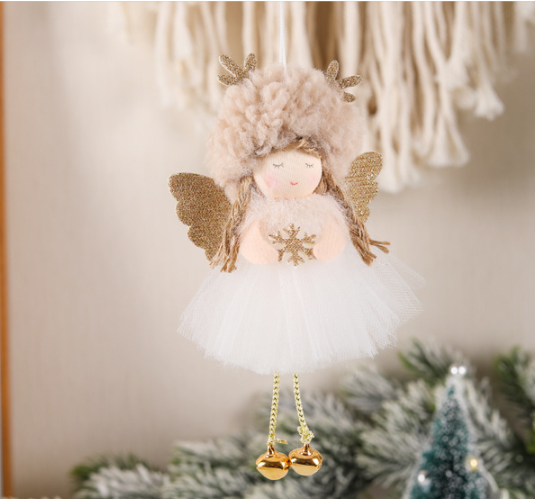 Cute Angel Christmas Doll Pendant Plush Hanging Girl Ornament Xmas Tree Decoration Holiday New Year 13