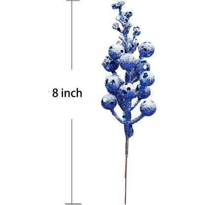 Christmas Decoration Head Red Sparkling Snow Berries Bouquet, Artificial Xmas Tree Ornaments, Party Home Decor