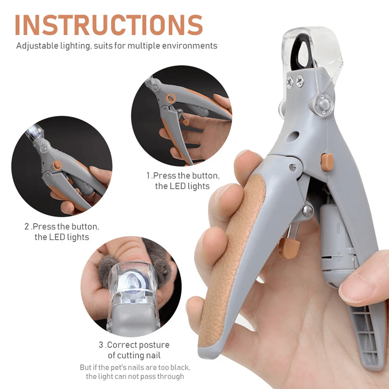 PawBright LED Pet Nail Clippers With Magnifier 1