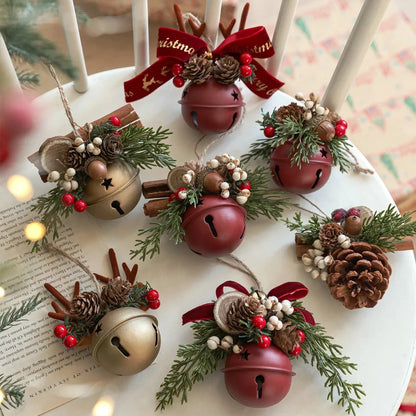 Mixed Pendant Christmas Tree Christmas Bell Antlers Bow Pinecone Bell Showcase Car Hanging Decorati 2