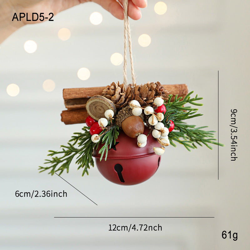 Mixed Pendant Christmas Tree Christmas Bell Antlers Bow Pinecone Bell Showcase Car Hanging Decorati 6
