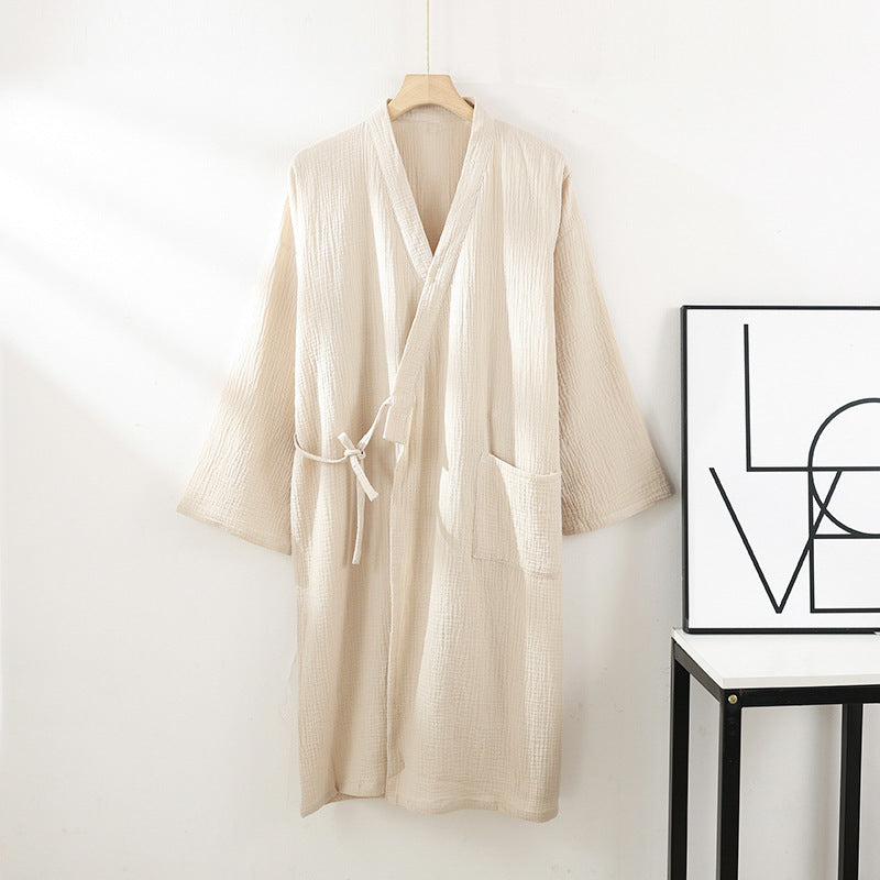 Cotton Kimono Robe, Lightweight Bathrobe for Men and Women, Soft Loungewear, Spa Robe, Ideal Gift