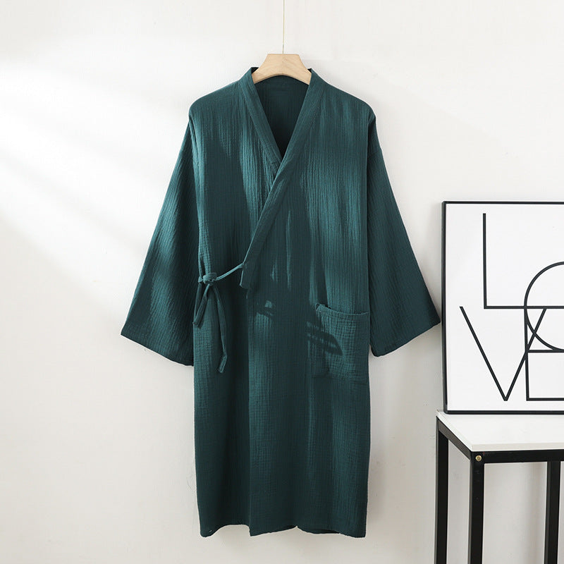 Cotton Kimono Robe, Lightweight Bathrobe for Men and Women, Soft Loungewear, Spa Robe, Ideal Gift