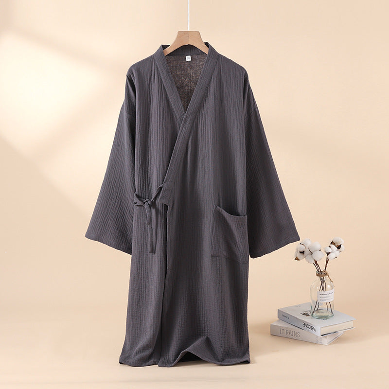 Cotton Kimono Robe, Lightweight Bathrobe for Men and Women, Soft Loungewear, Spa Robe, Ideal Gift
