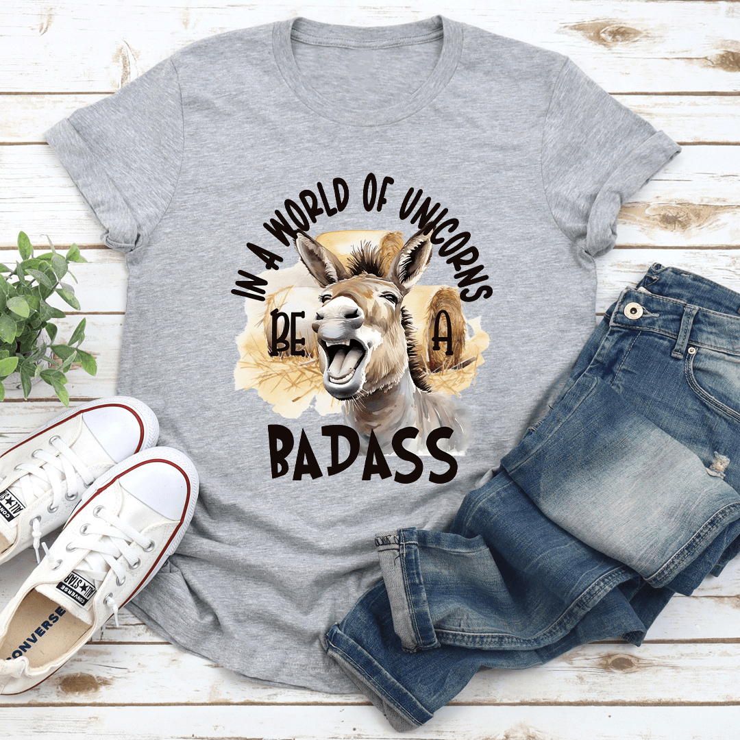 In A World Of Unicorns Bad Dadass Tee 3