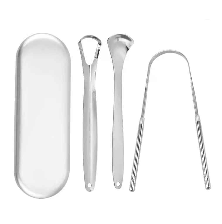 PureSteel Metal Tongue Scraper Cleaner Set 6