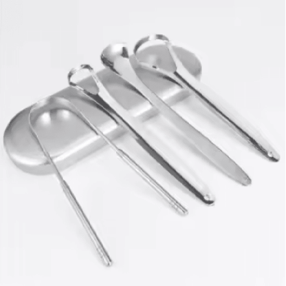 PureSteel Metal Tongue Scraper Cleaner Set 8