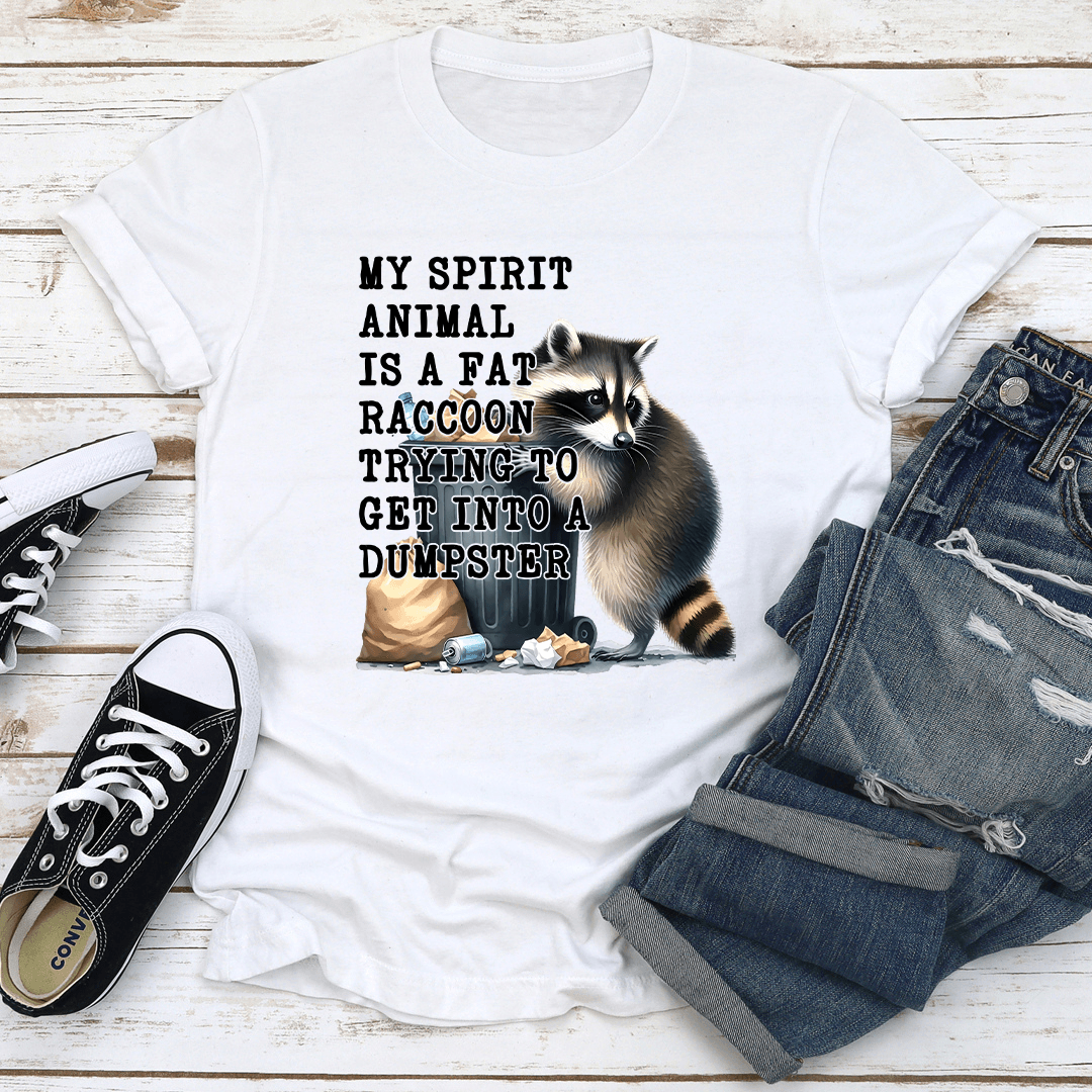 My Spirit Animal Is A Fat Raccoon Tee 3