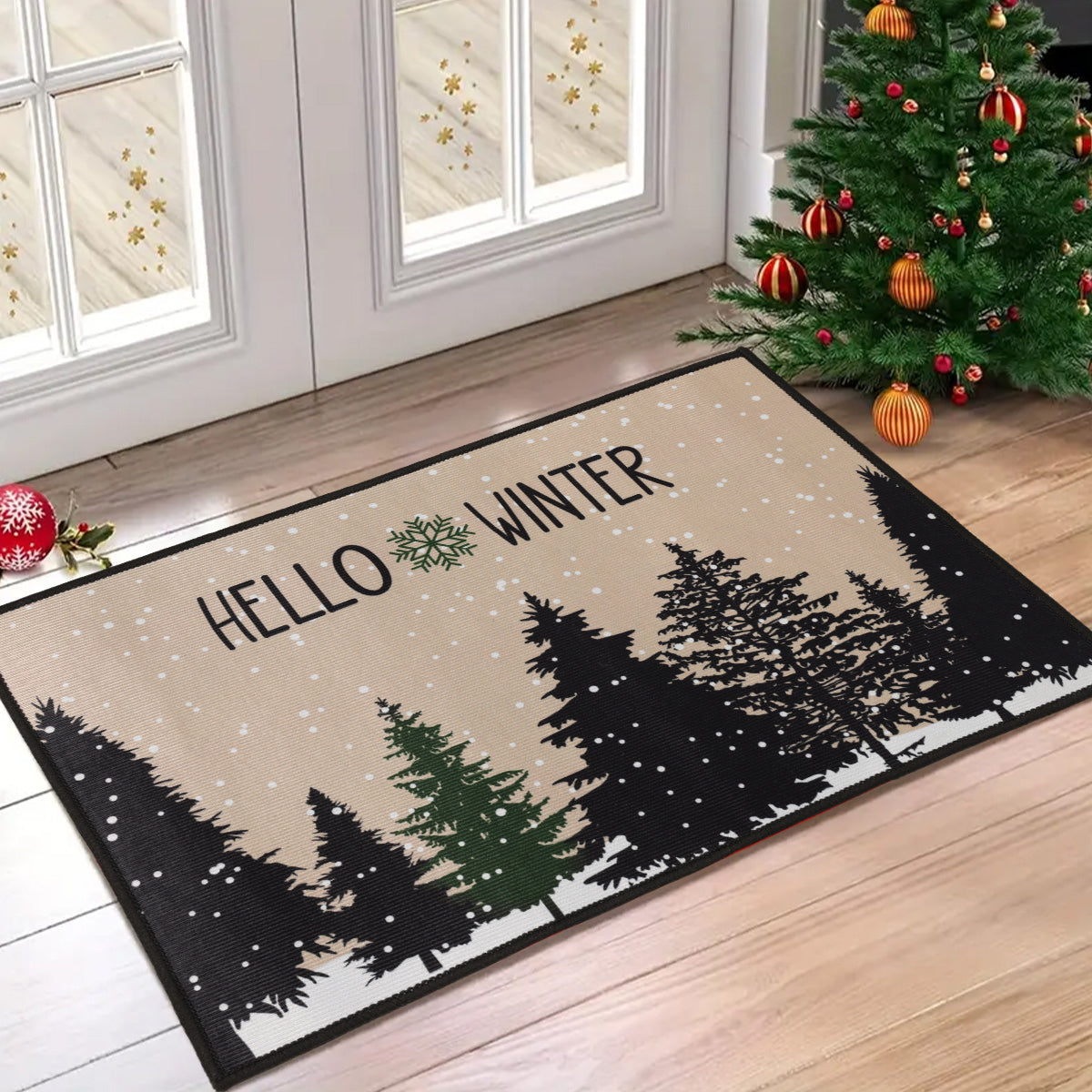 Merry Christmas Doormat, Ornament, Natal Outdoor Floor Carpet, Holiday Decorations for Home, New Year Gift