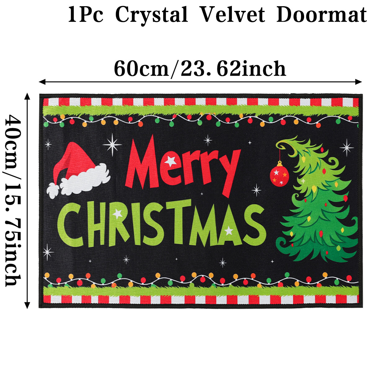 Merry Christmas Doormat, Ornament, Natal Outdoor Floor Carpet, Holiday Decorations for Home, New Year Gift