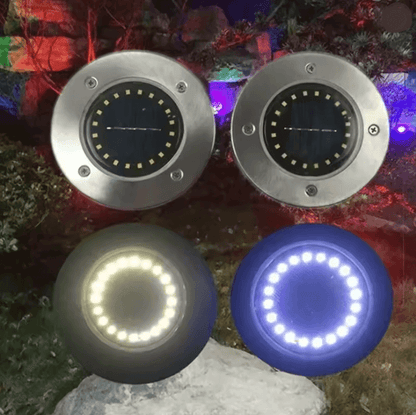 SolarGlow Outdoor Disk Lights Set 3