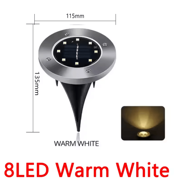 SolarGlow Outdoor Disk Lights Set 4