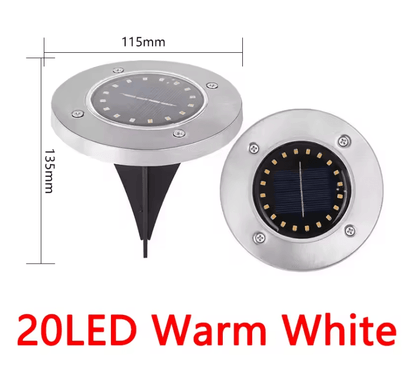 SolarGlow Outdoor Disk Lights Set 5