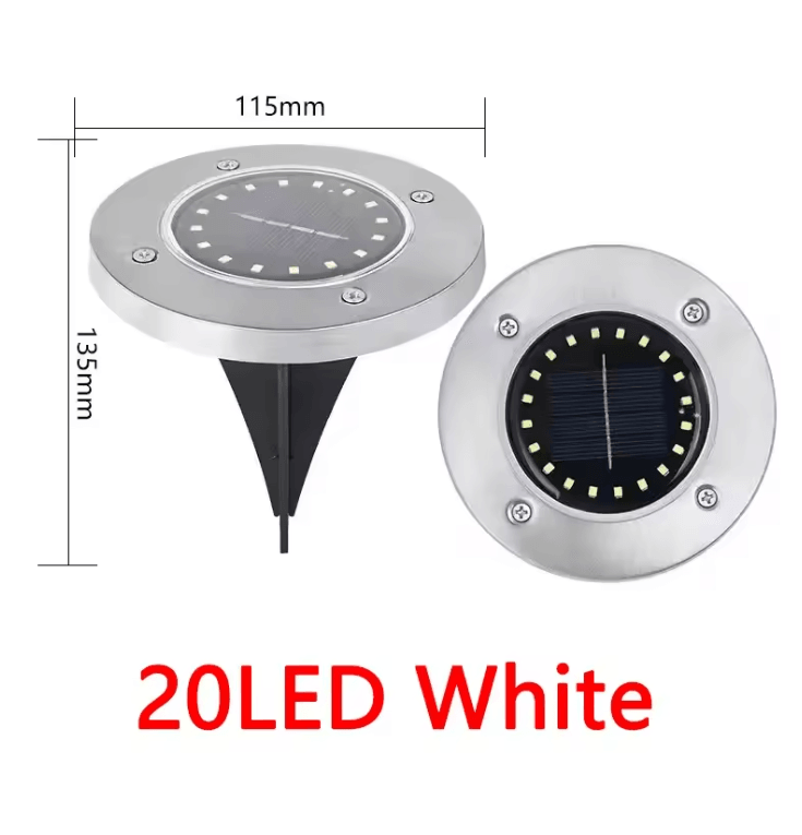 SolarGlow Outdoor Disk Lights Set 6
