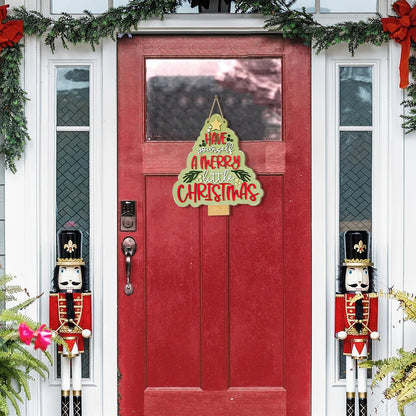 Rustic Hanging Decor For Xmas Tree Christmas Decorations Wooden Tree Bell 2