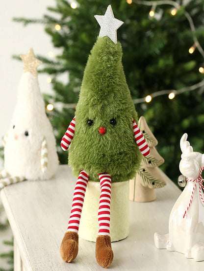 Cute Plush Christmas Decorations, Christmas Tree Doll Ornament, Home Party Decor, Couple Gift Idea, Holiday Plush Doll