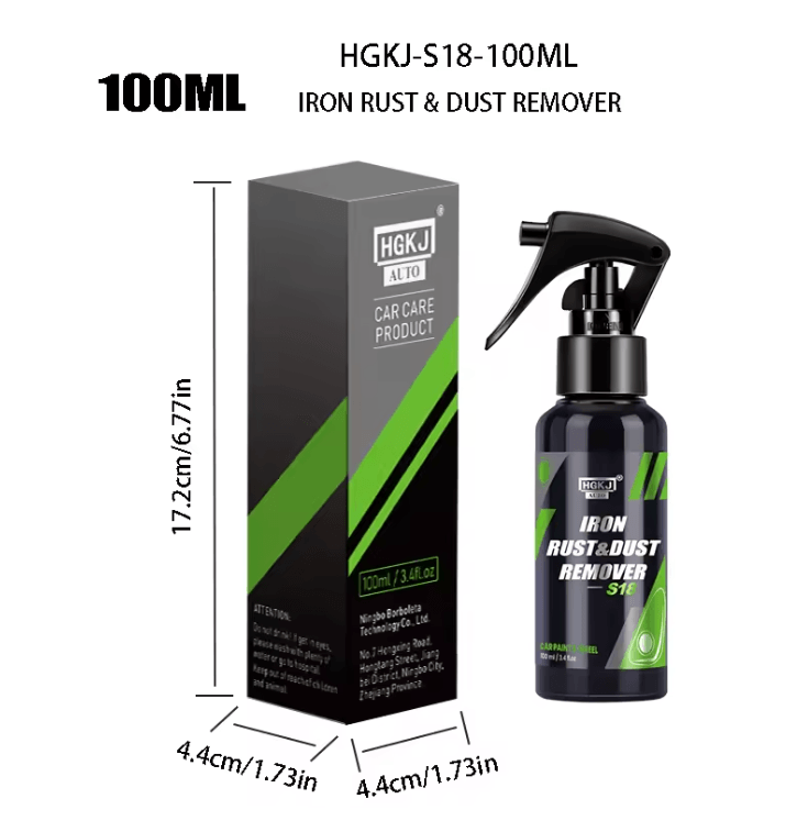 HGKJ Iron Dust Remover Spray For Car Paint And Wheels 3