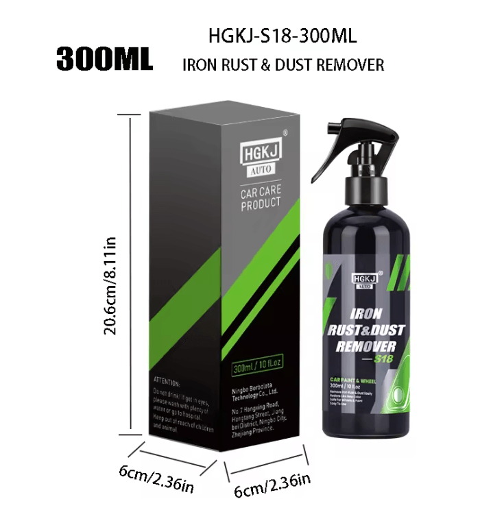 HGKJ Iron Dust Remover Spray For Car Paint And Wheels 4