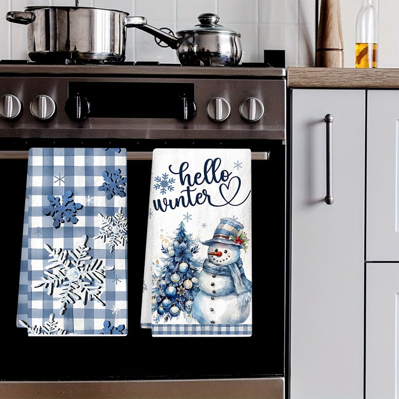 Christmas Snowman Dish Towels , Merry Christmas Kitchen Decor, Party Decoration, Natal New Year Gift