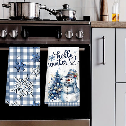 Christmas Snowman Dish Towels , Merry Christmas Kitchen Decor, Party Decoration, Natal New Year Gift