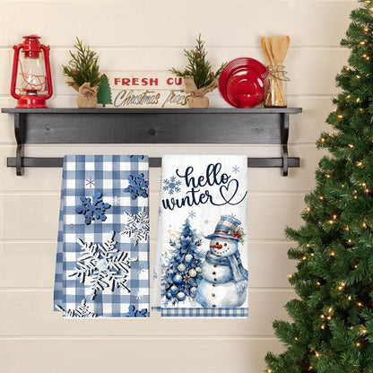 Christmas Snowman Dish Towels , Merry Christmas Kitchen Decor, Party Decoration, Natal New Year Gift