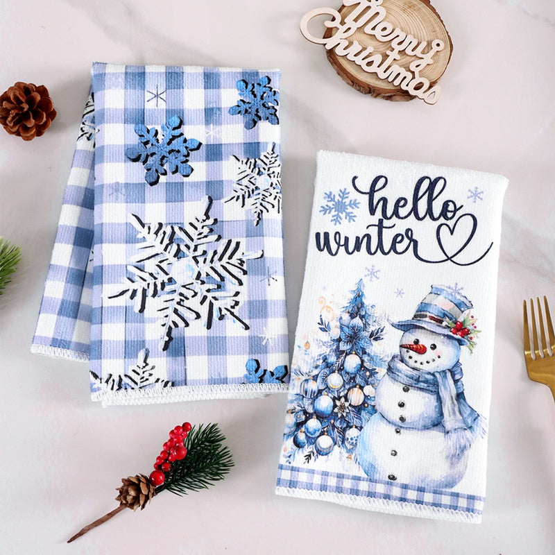 Christmas Snowman Dish Towels , Merry Christmas Kitchen Decor, Party Decoration, Natal New Year Gift