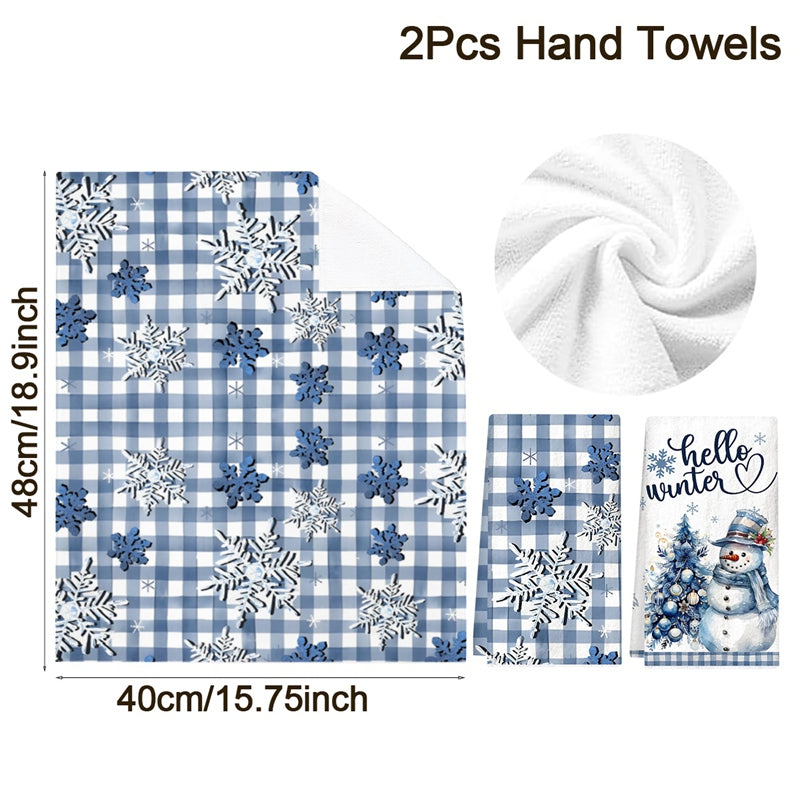 Christmas Snowman Dish Towels , Merry Christmas Kitchen Decor, Party Decoration, Natal New Year Gift