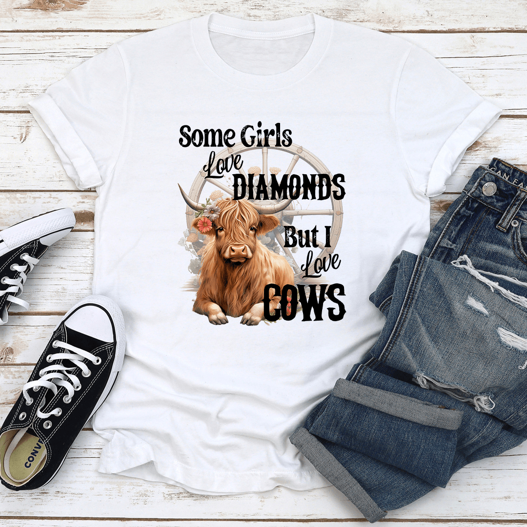 Some Girls Love Diamonds Cows Tee 3