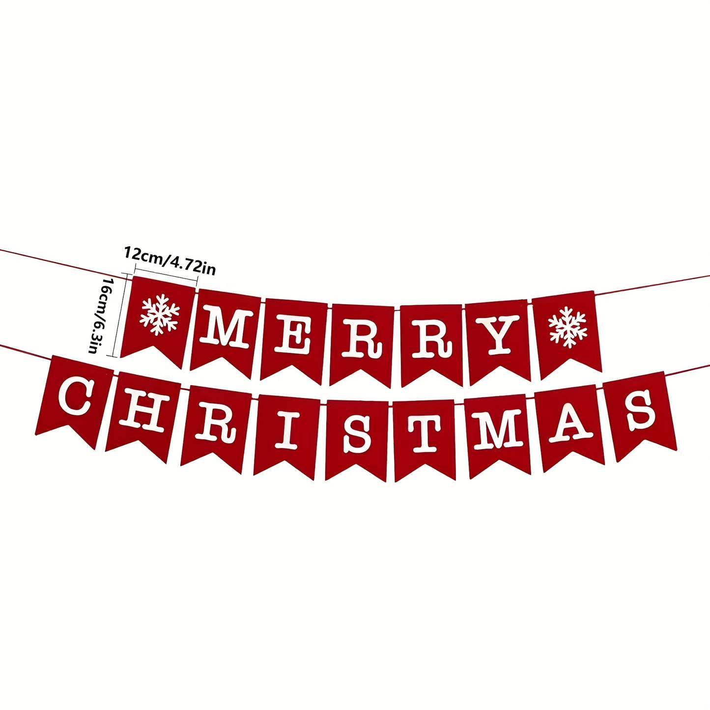 Party Holiday Supplies Christmas Decoration Flag Home Decoration 16 Pieces NonWoven Flags Perfect F 3