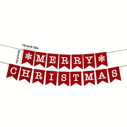 Party Holiday Supplies Christmas Decoration Flag Home Decoration 16 Pieces NonWoven Flags Perfect F 3