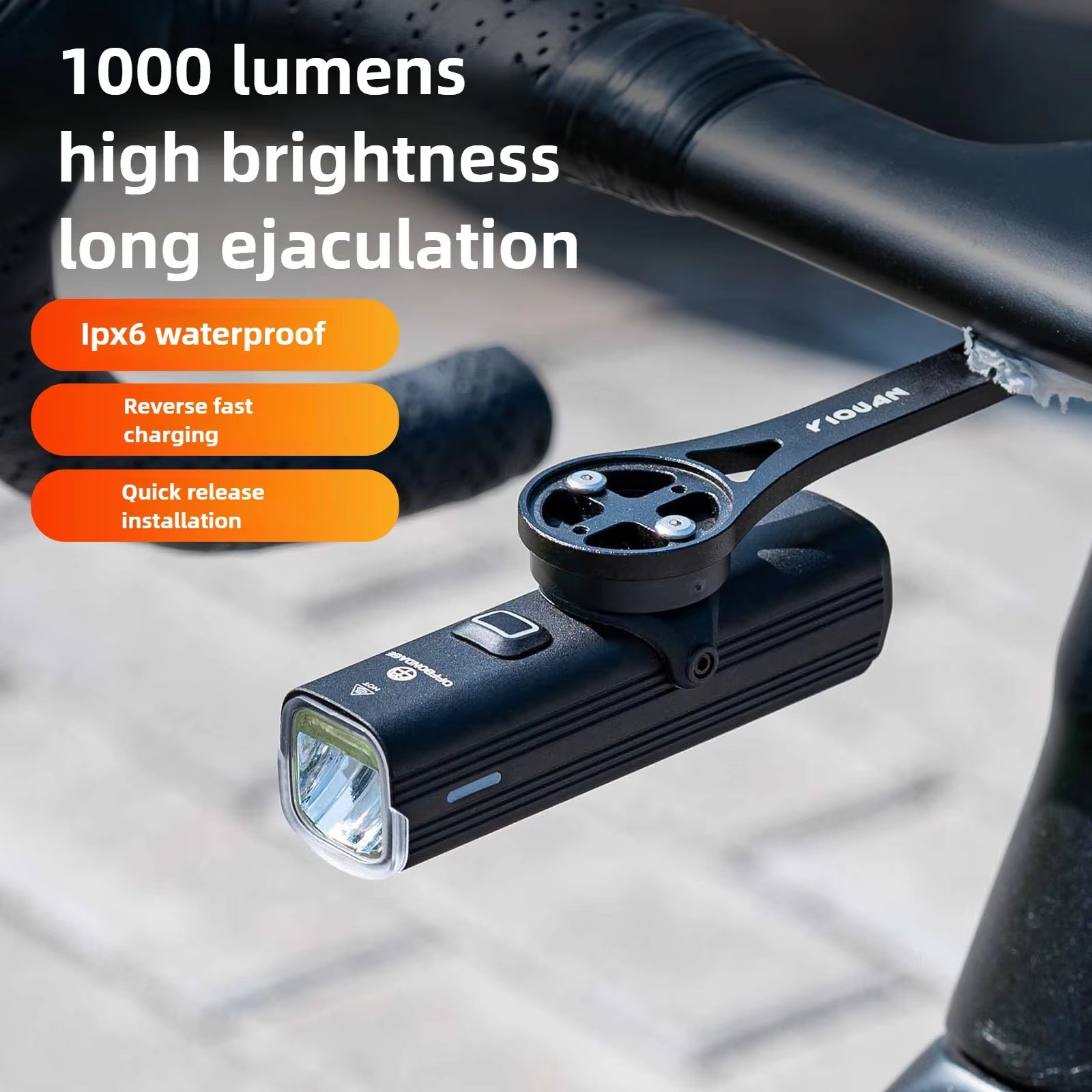 Bicycle Light USB Charging Waterproof Bike Front Lamp Cycling Flashlight For Road And MTB 3