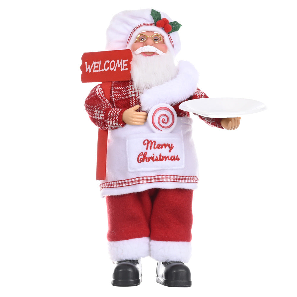 Santa Claus Plush Doll, Xmas Ornaments, Christmas Decoration for Home, Navidad Party Decor New Year Gift