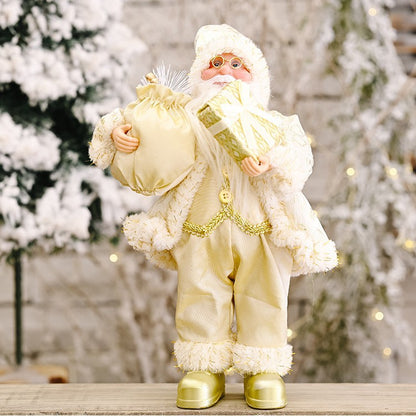 Santa Claus Plush Doll, Xmas Ornaments, Christmas Decoration for Home, Navidad Party Decor New Year Gift