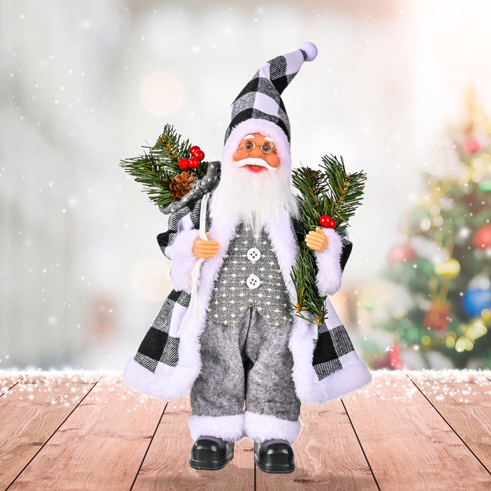 Santa Claus Plush Doll, Xmas Ornaments, Christmas Decoration for Home, Navidad Party Decor New Year Gift