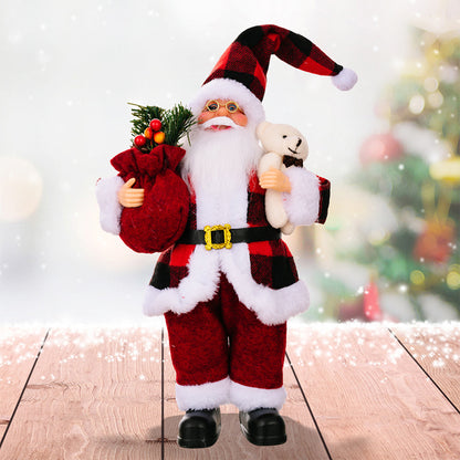 Santa Claus Plush Doll, Xmas Ornaments, Christmas Decoration for Home, Navidad Party Decor New Year Gift