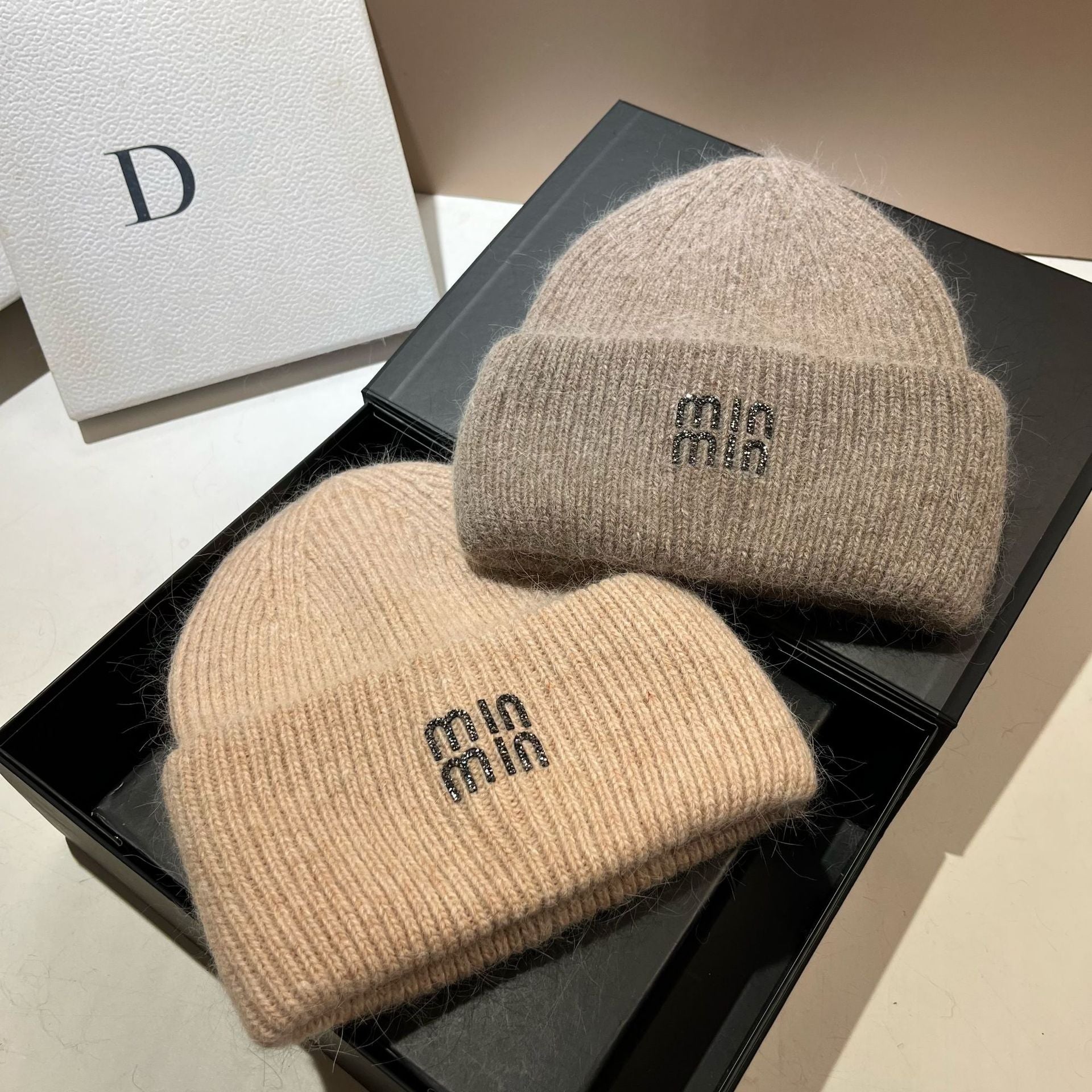Winter Warm Plush Hat, Thickened and Enlarged, Double Rolled Edge Knitted Beanie