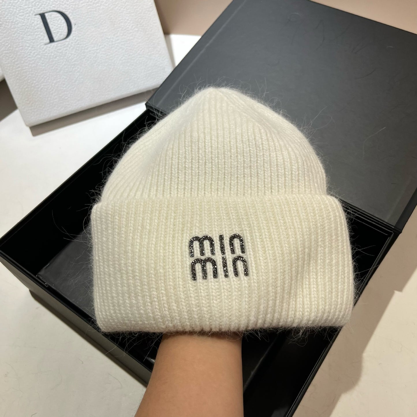 Winter Warm Plush Hat, Thickened and Enlarged, Double Rolled Edge Knitted Beanie
