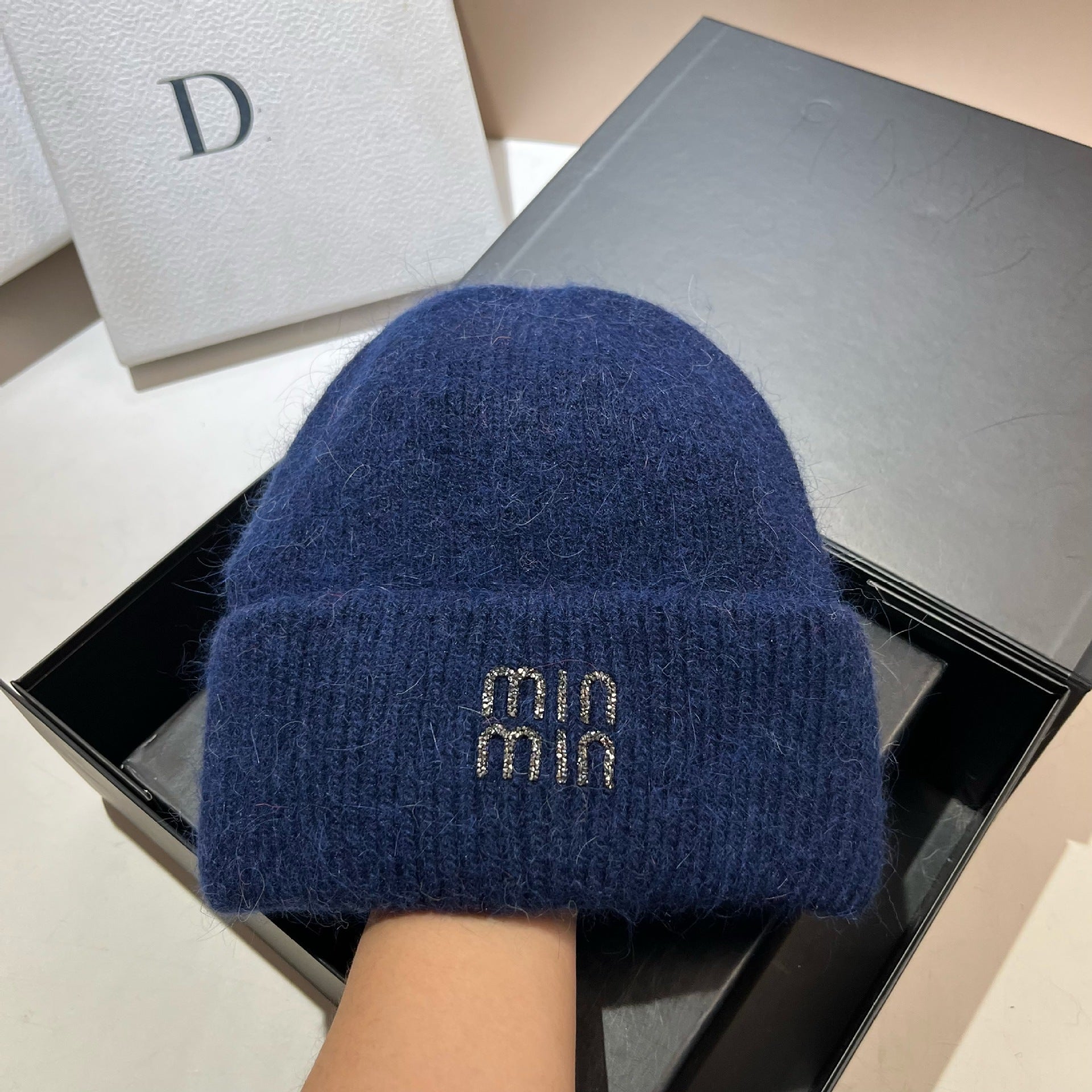 Winter Warm Plush Hat, Thickened and Enlarged, Double Rolled Edge Knitted Beanie