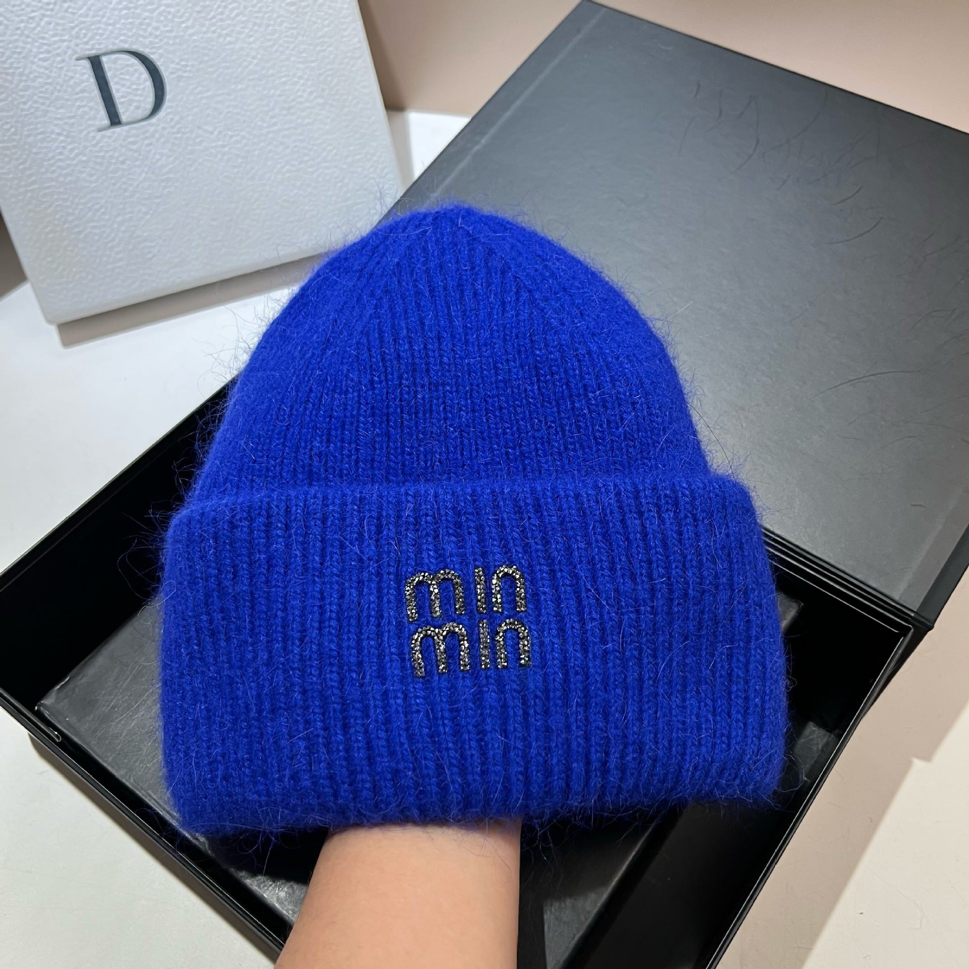 Winter Warm Plush Hat, Thickened and Enlarged, Double Rolled Edge Knitted Beanie