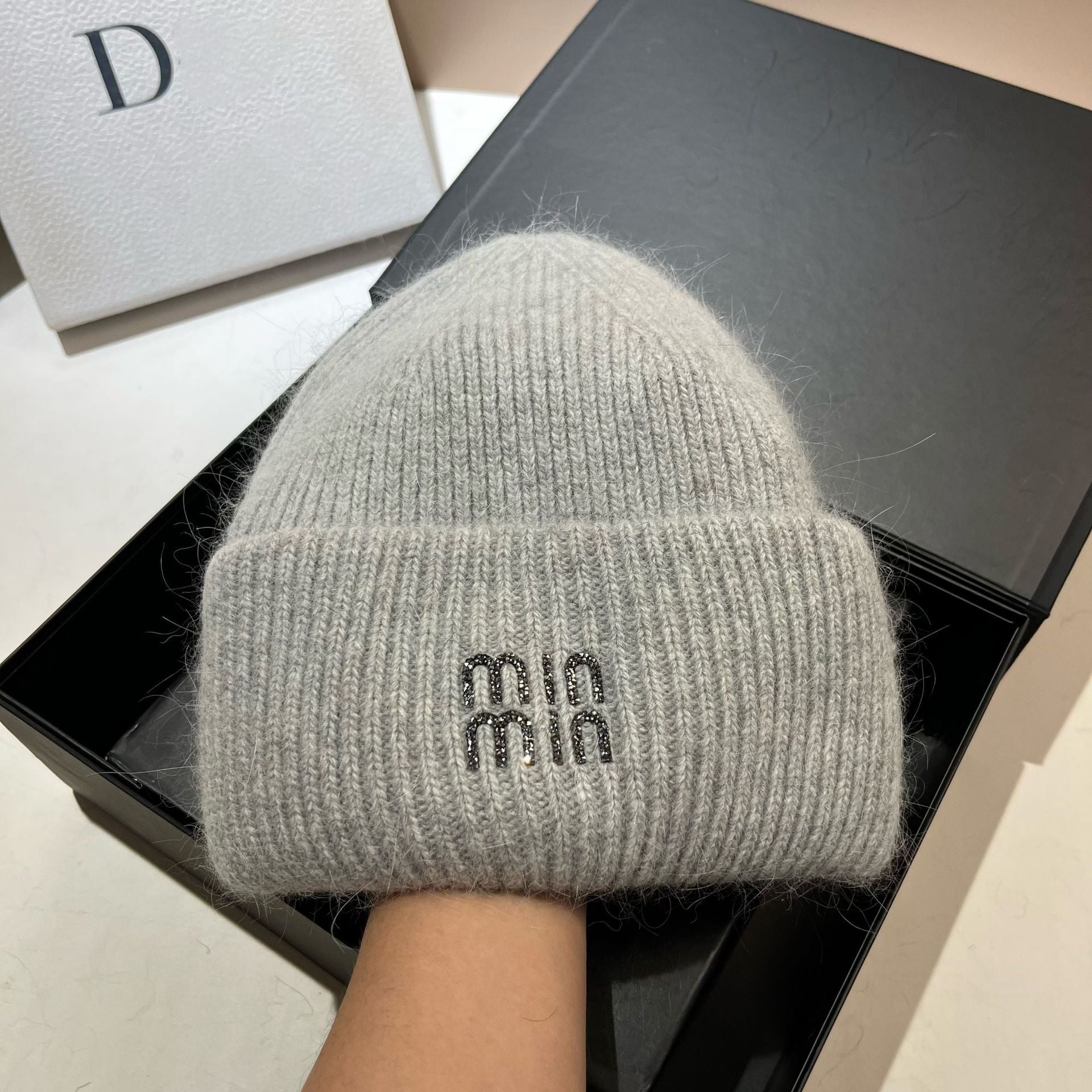 Winter Warm Plush Hat, Thickened and Enlarged, Double Rolled Edge Knitted Beanie