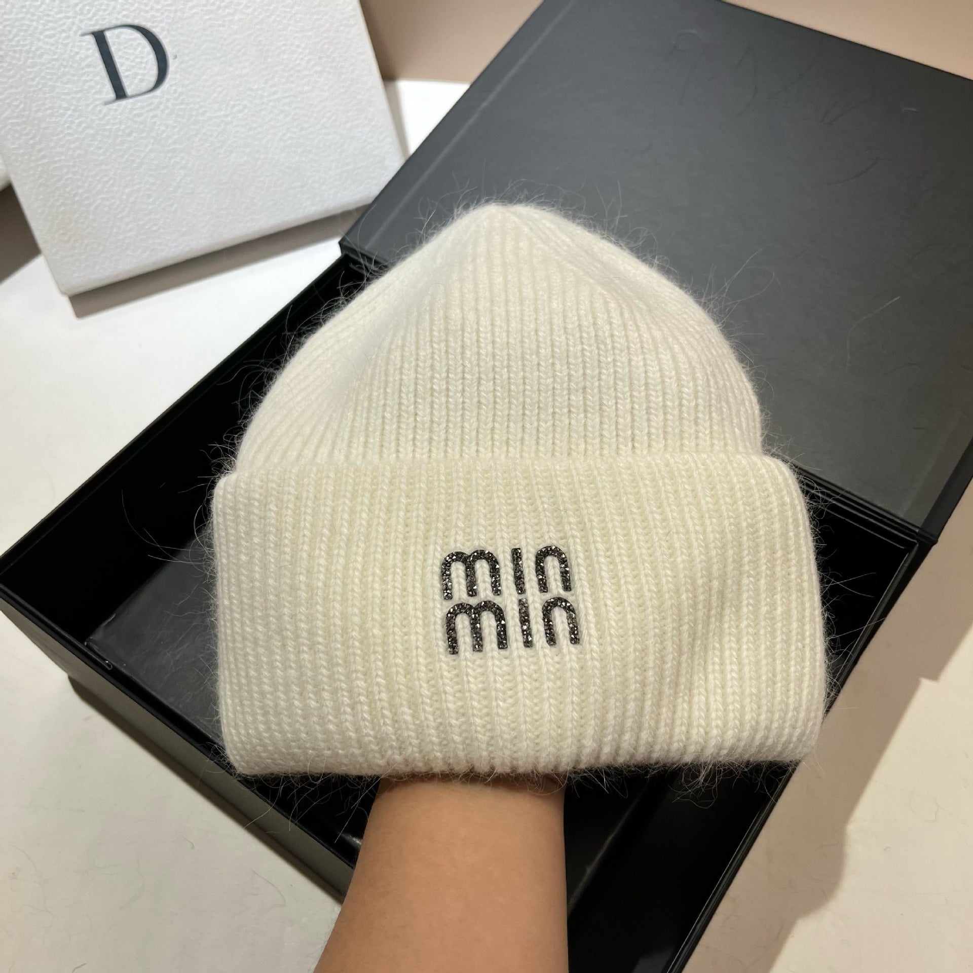 Winter Warm Plush Hat, Thickened and Enlarged, Double Rolled Edge Knitted Beanie