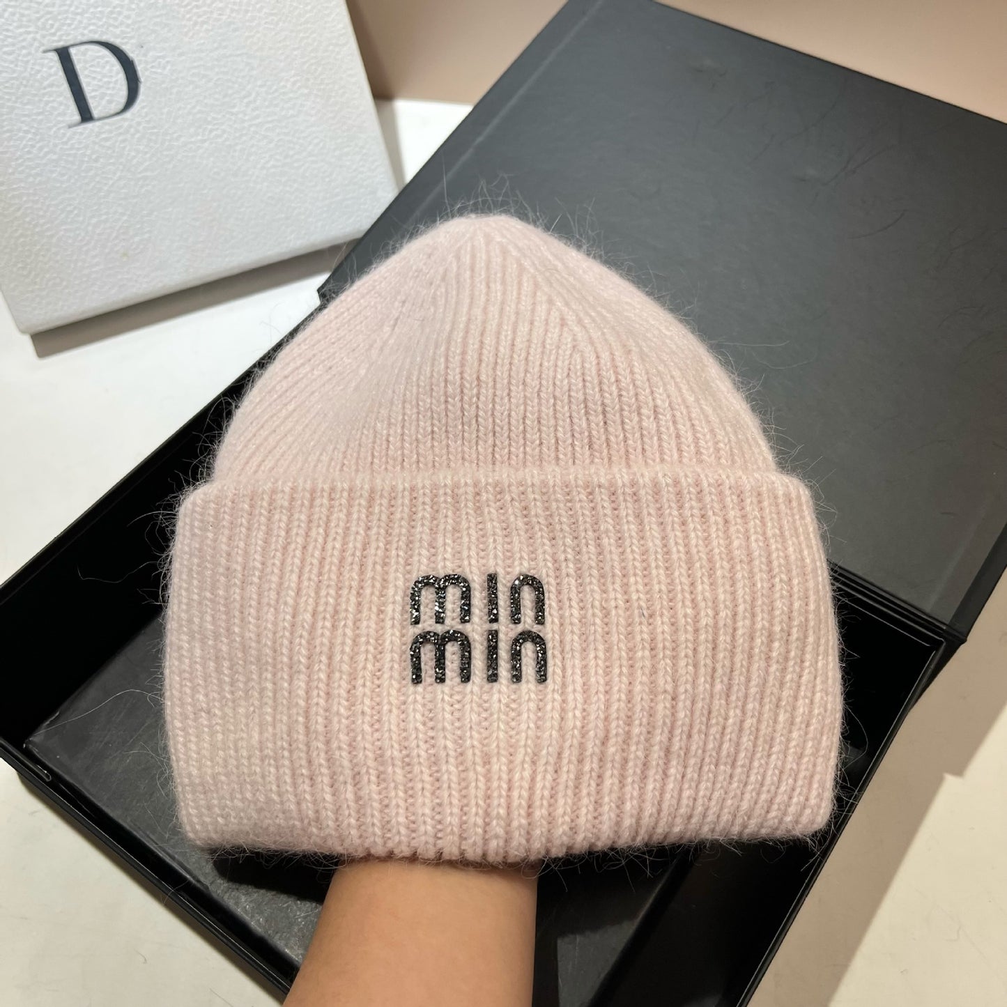 Winter Warm Plush Hat, Thickened and Enlarged, Double Rolled Edge Knitted Beanie